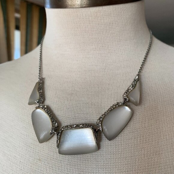Alexis Bittar Lucite Necklace – Crystal Encrusted Statement Piece - Picture 1 of 10